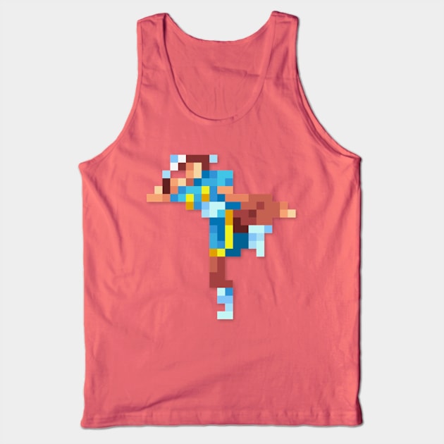 Chun Li low-res pixelart Tank Top by JinnPixel